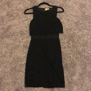 Black lace cocktail dress